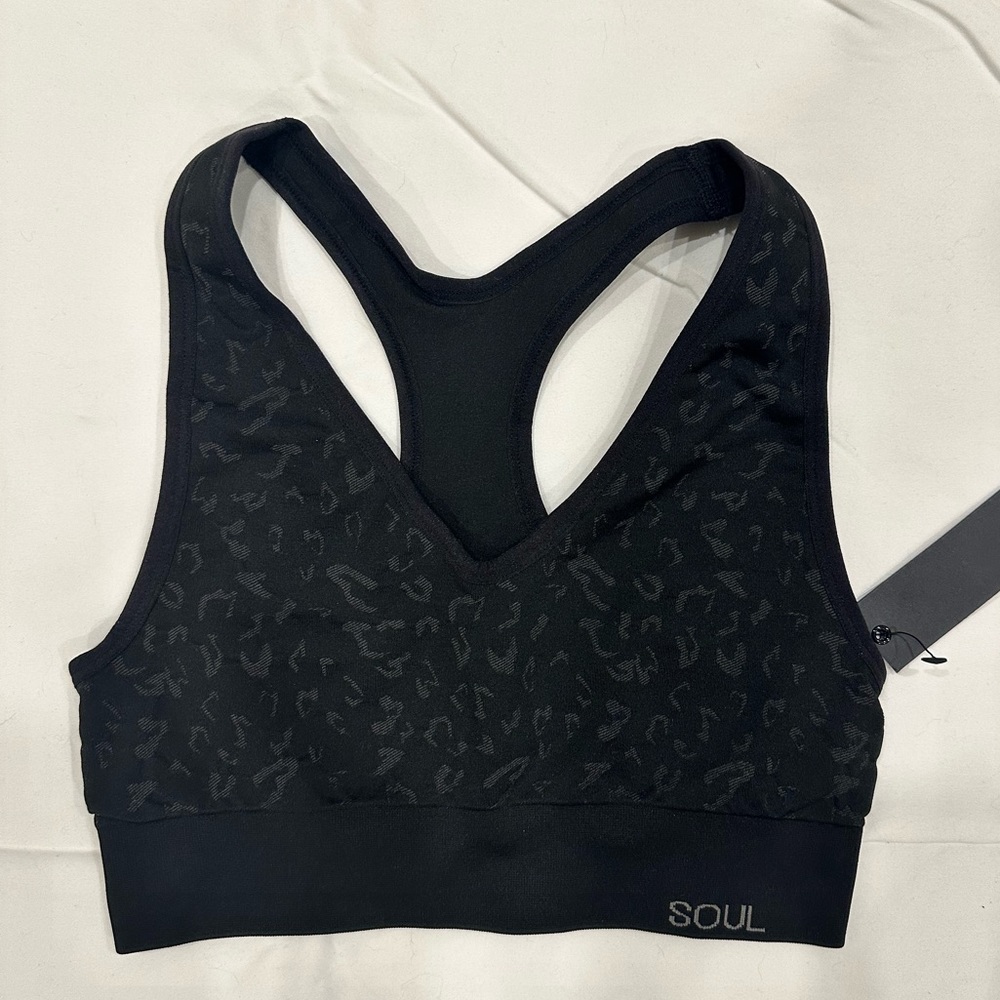 NWT SoulCycle Leopard Print Sports Bra